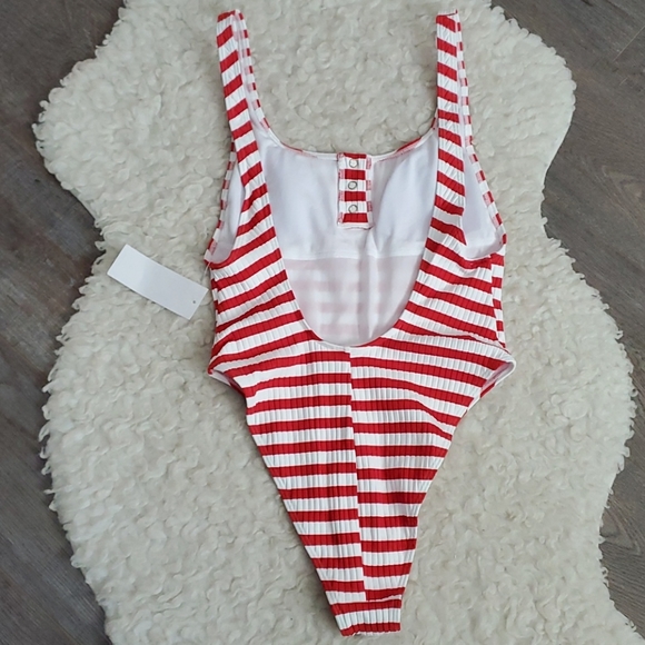 Roxy One Piece Ribbed Stripped Swimsuit - Picture 5 of 13